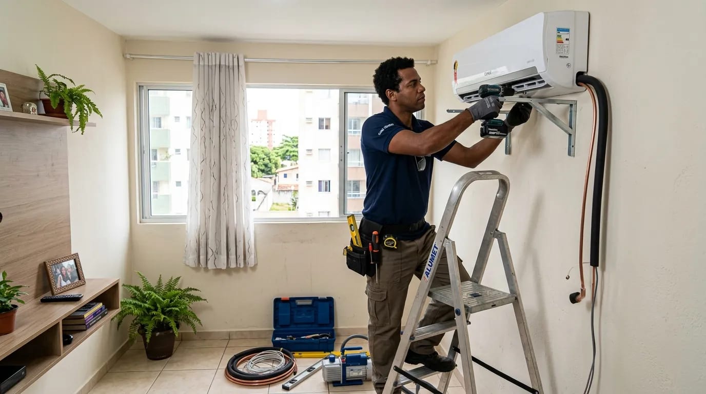 Instalação de ar-condicionado split em Bragança Paulista‑SP